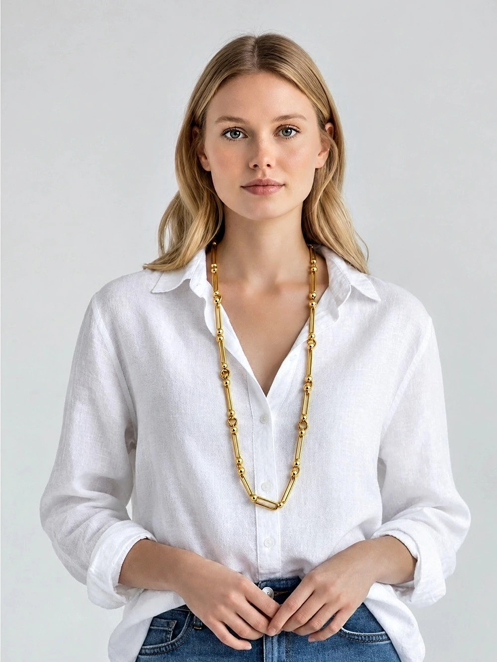 Gold-Tone Link Necklace